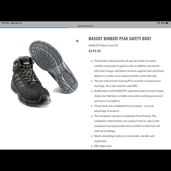 NWT Mascot Bimberi Peak Safety Boot Women’s 5 - Picture 7 of 9